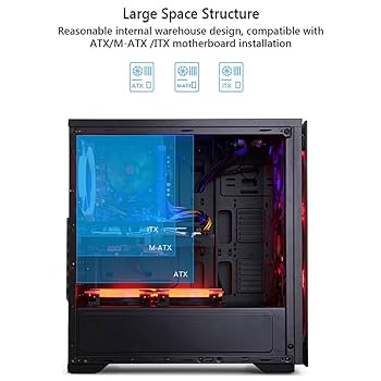 Amazon.com: HDYD Gaming Case,Mid-Tower PC Gaming Case ATX/M
